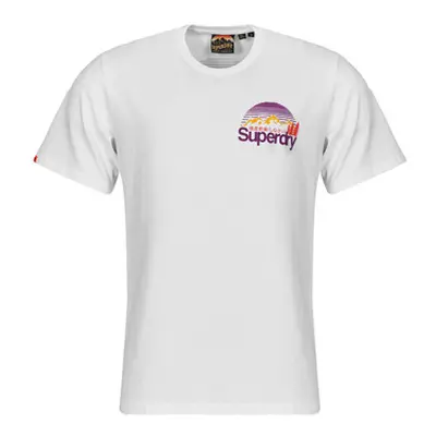 Superdry LOGO GREAT OUTDOORS CHEST men's T shirt in White