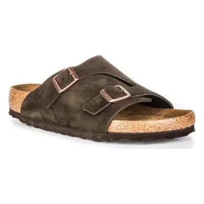 BIRKENSTOCK Zurich Soft Foot Bed Buckle Brown Suede Sandal women's Sandals in Brown