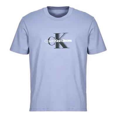 Calvin Klein Jeans MONOLOGO SHIFT TEE men's T shirt in Blue