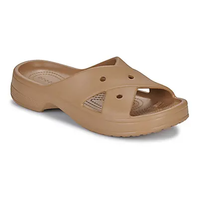 Crocs Cl Womens Cross Strap women's Mules / Casual Shoes in Beige