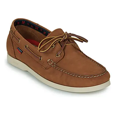 CallagHan - men's Boat Shoes in Brown