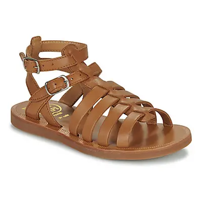 Pom d'Api PLAGETTE GLADIATOR girls's Children's Sandals in Brown