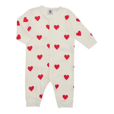 Petit Bateau A00E901 boys's Sleepsuits in White