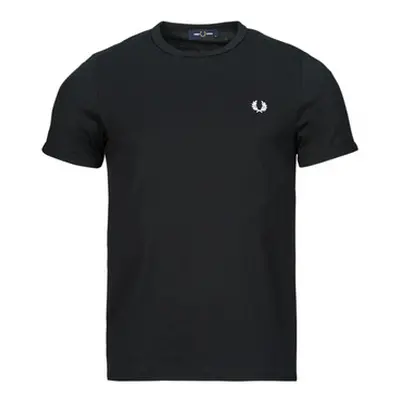 Fred Perry RINGER T-SHIRT men's T shirt in Black