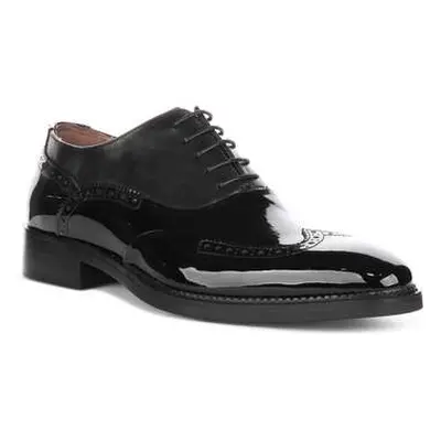 Justinreess England Harry Black Patent For Men men's Slip-ons (Shoes) in Black