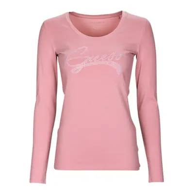 Guess LS SN ADELINA TEE women's in Pink