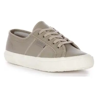 Superga 2750 Tumbled Leather women's Trainers in Grey