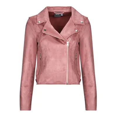 Vero Moda VMJOSE women's Leather jacket in Pink