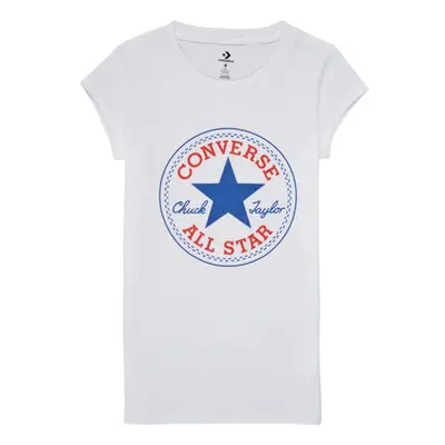 Converse TIMELESS CHUCK PATCH TEE girls's Children's T shirt in White