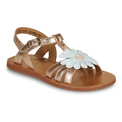 Pom d'Api PLAGETTE BIG FLO girls's Children's Sandals in Gold