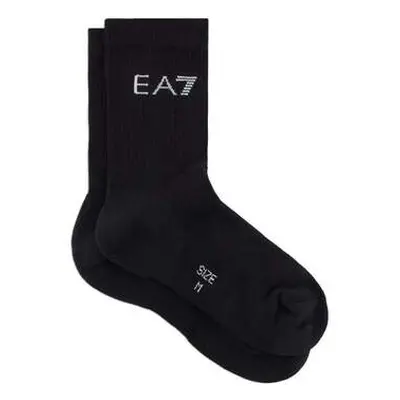 Ea7 Emporio Armani Tennis Pro Ankle Socks Black/White men's Socks in Black