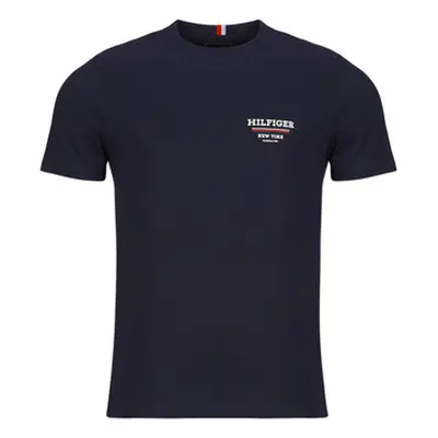 Tommy Hilfiger HILFIGER GLOBAL STRIPE TEE men's T shirt in Marine