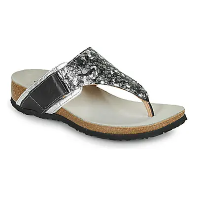 Think JULIA women's Flip flops / Sandals (Shoes) in Grey