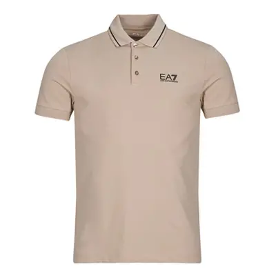 Emporio Armani EA7 TRAIN CORE ID POLO 8NPF16 men's Polo shirt in Beige