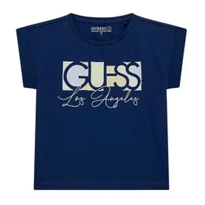 Guess MIDI T SHIRT girls's Children's T shirt in Marine