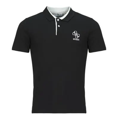 Guess LYLE SS POLO men's Polo shirt in Black