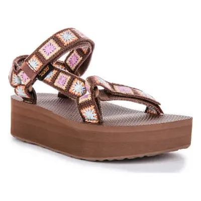 Teva Flatform Universal Crochet women's Sandals in Brown