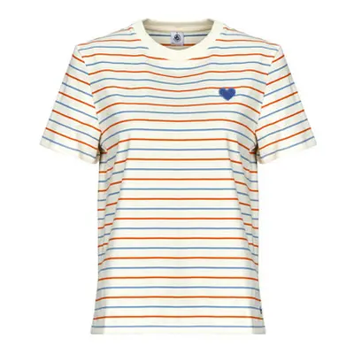 Petit Bateau MC COL ROND women's T shirt in Multicolour