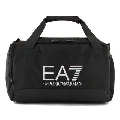 Ea7 Emporio Armani Small Duffel Gym Bag Black/White men's Shoulder Bag in Black