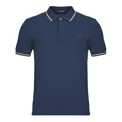 Fred Perry TWIN TIPPED FRED PERRY SHIRT men's Polo shirt in Marine