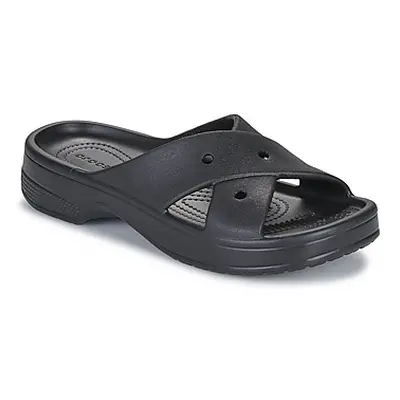 Crocs Cl Womens Cross Strap women's Mules / Casual Shoes in Black