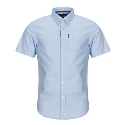 Superdry CHEMISE OXFORD men's Short sleeved Shirt in Blue