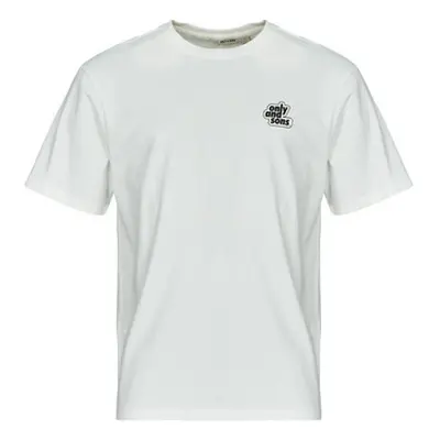 Only & Sons ONSFLOWER men's T shirt in White