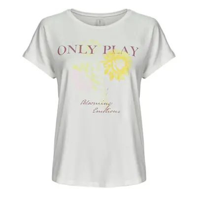 Only Play ONPAUB-BLUR ON SS BAT LOOSE women's T shirt in White