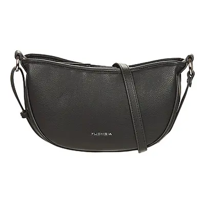 Fuchsia LUNA women's Shoulder Bag in Black