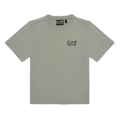 Emporio Armani EA7 CORE ID TSHIRT boys's Children's T shirt in Kaki