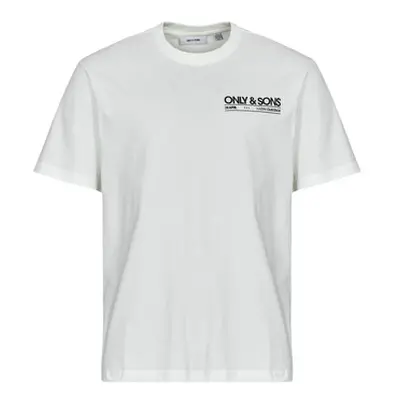 Only & Sons ONSKASBAH men's T shirt in White