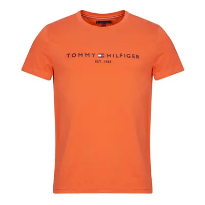 Tommy Hilfiger TOMMY LOGO TEE men's T shirt in Orange