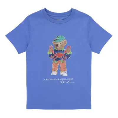 Polo Ralph Lauren SS CN-KNIT SHIRTS-T-SHIRT girls's Children's T shirt in Blue