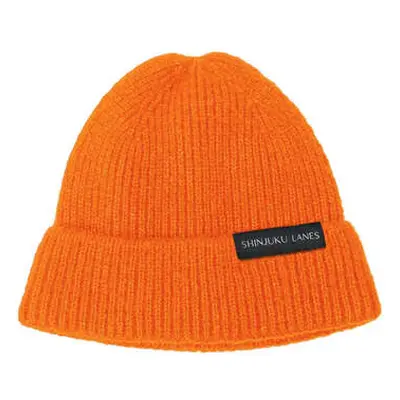 Shinjuku Lanes Origin Ribbed Beanie - Flecked Orange women's Beanie in Orange