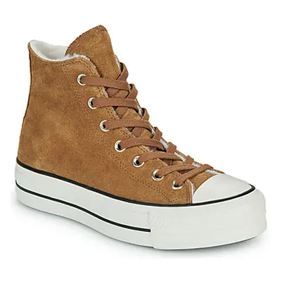 Converse COZY CLUB PLATFORM CHUCK TAYLOR ALL STAR women's Shoes (High-top Trainers) in Brown