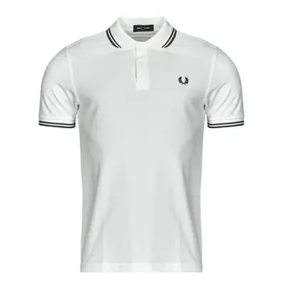 Fred Perry TWIN TIPPED FRED PERRY SHIRT men's Polo shirt in White