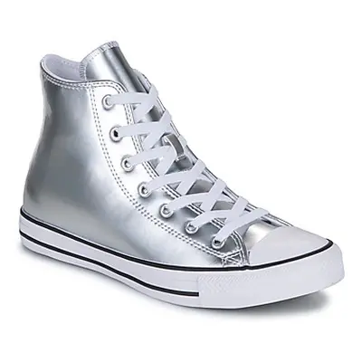 Converse CHUCK TAYLOR ALL STAR METALLIC girls's Children's Shoes (High-top Trainers) in Silver