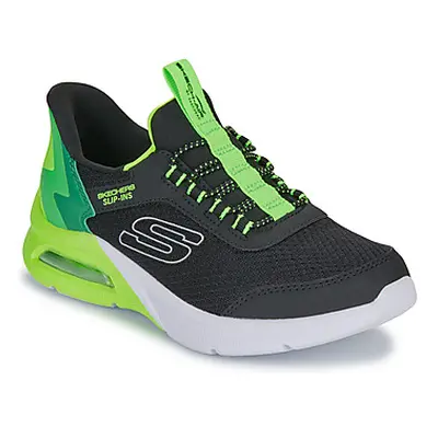 Skechers SLIP-INS: MICROSPEC MAX - BRISK-STRIPE boys's Children's Shoes (Trainers) in Black