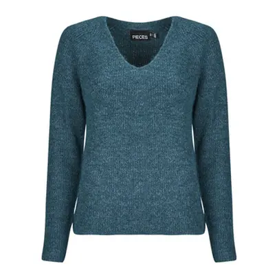 Pieces PCELLEN women's Sweater in Blue