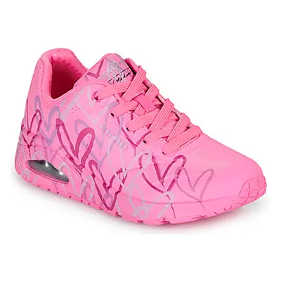 Skechers JGOLDCROWN: UNO - SPREAD THE LOVE women's Shoes (Trainers) in Pink