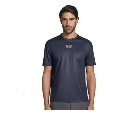 Ea7 Emporio Armani VENTUS7 Technical Poly T-Shirt Armani Blue men's in Blue