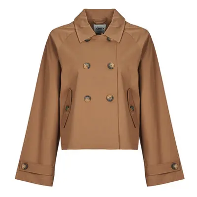 Only ONLAPRIL women's Trench Coat in Brown