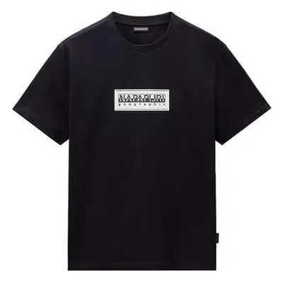 Napapijri S Box Logo T-Shirt Black men's in Black