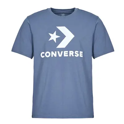 Converse GO-TO STAR CHEVRON LOGO women's T shirt in Blue