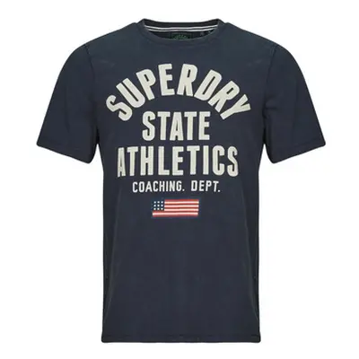 Superdry ATHLETIC ESSENTIAL men's T shirt in Marine