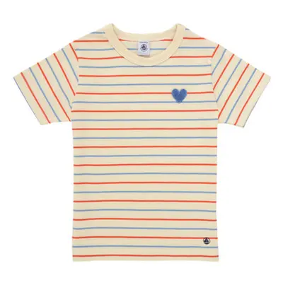 Petit Bateau BREATHY girls's Children's T shirt in Multicolour