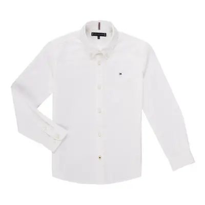 Tommy Hilfiger BOYS STRETCH OXFORD SHIRT L/S boys's Children's Long sleeved Shirt in White