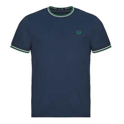 Fred Perry TWIN TIPPED T-SHIRT men's T shirt in Marine