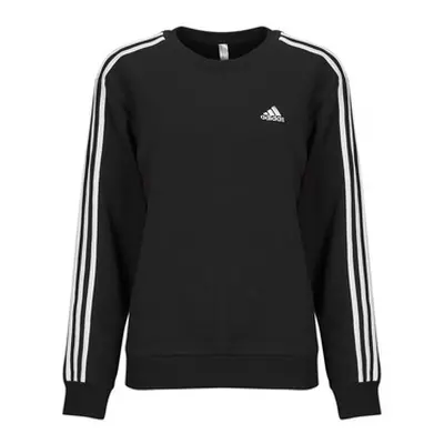 Adidas Essentials 3-Stripes Fleece Sweatshirt women's Sweatshirt in Black