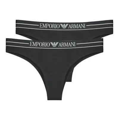 Emporio Armani 2-PACK BRAZILIAN women's Knickers/panties in Black